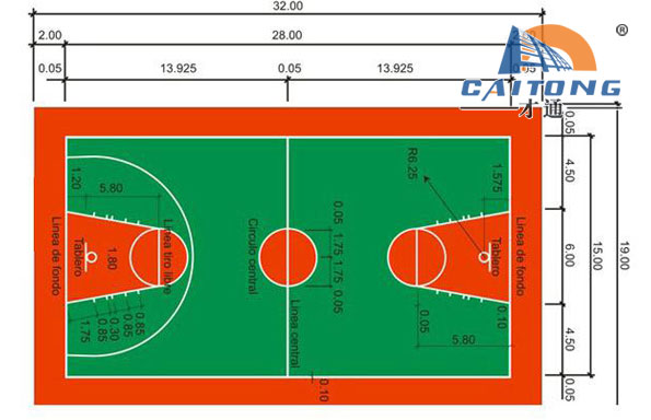 篮球场标准尺寸